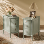 Curved Front Vintage Bedside Table