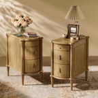 Curved Front Vintage Bedside Table