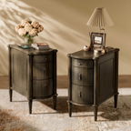 Curved Front Vintage Bedside Table