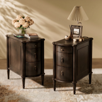 Curved Front Vintage Bedside Table