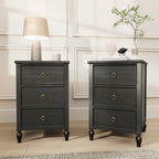 3-Drawer Nightstand: Modern Storage Side Table for Bedroom & Living Room