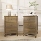 3-Drawer Nightstand: Modern Storage Side Table for Bedroom & Living Room