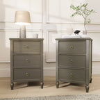 3-Drawer Nightstand: Modern Storage Side Table for Bedroom & Living Room
