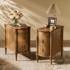 Curved Front Vintage Bedside Table