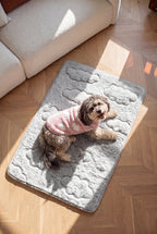 KSIIA Cloud Quilted Plush Pet Mat | Ultra Soft Non-Slip Floor Bed for Small & Medium Dogs/Cats, Washable