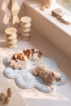 KSIIA Cloud-Shaped Fluffy Pet Bed Mat | Ultra Soft Non-Slip Dog Bed for Small & Medium Pets, Washable Plush Floor Mat
