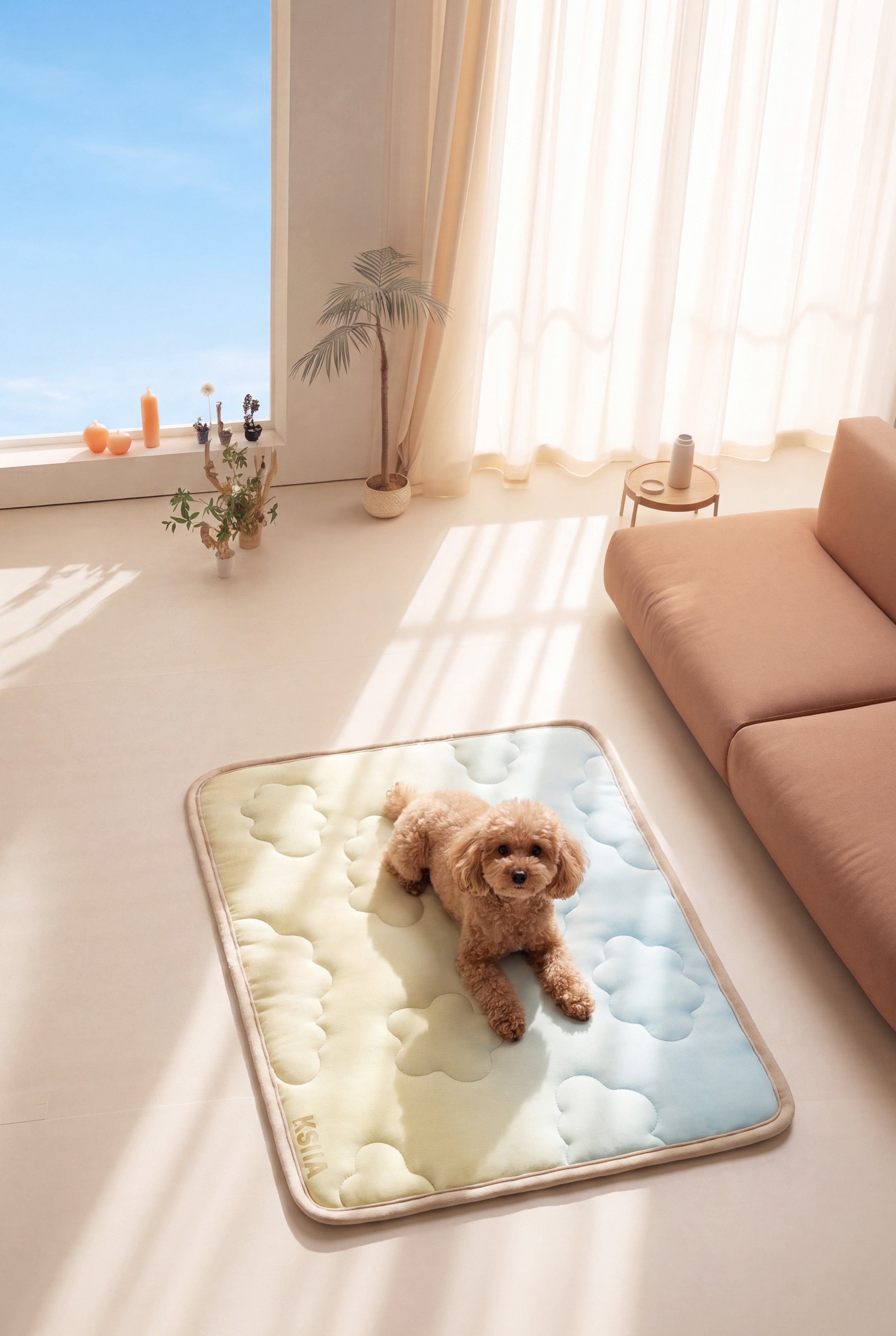 KSIIA CloudGradient Pet Cooling Mat | Ice Silk Summer Bed for Dogs & Cats, Non-Toxic, Washable, Breathable