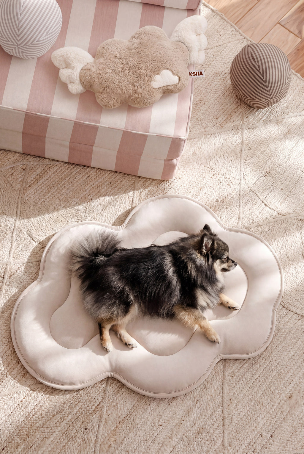 KSIIA Reversible Cloud Pet Mat | Dual-Sided Cool & Plush Bed for Dogs & Cats, Non-Slip & Washable