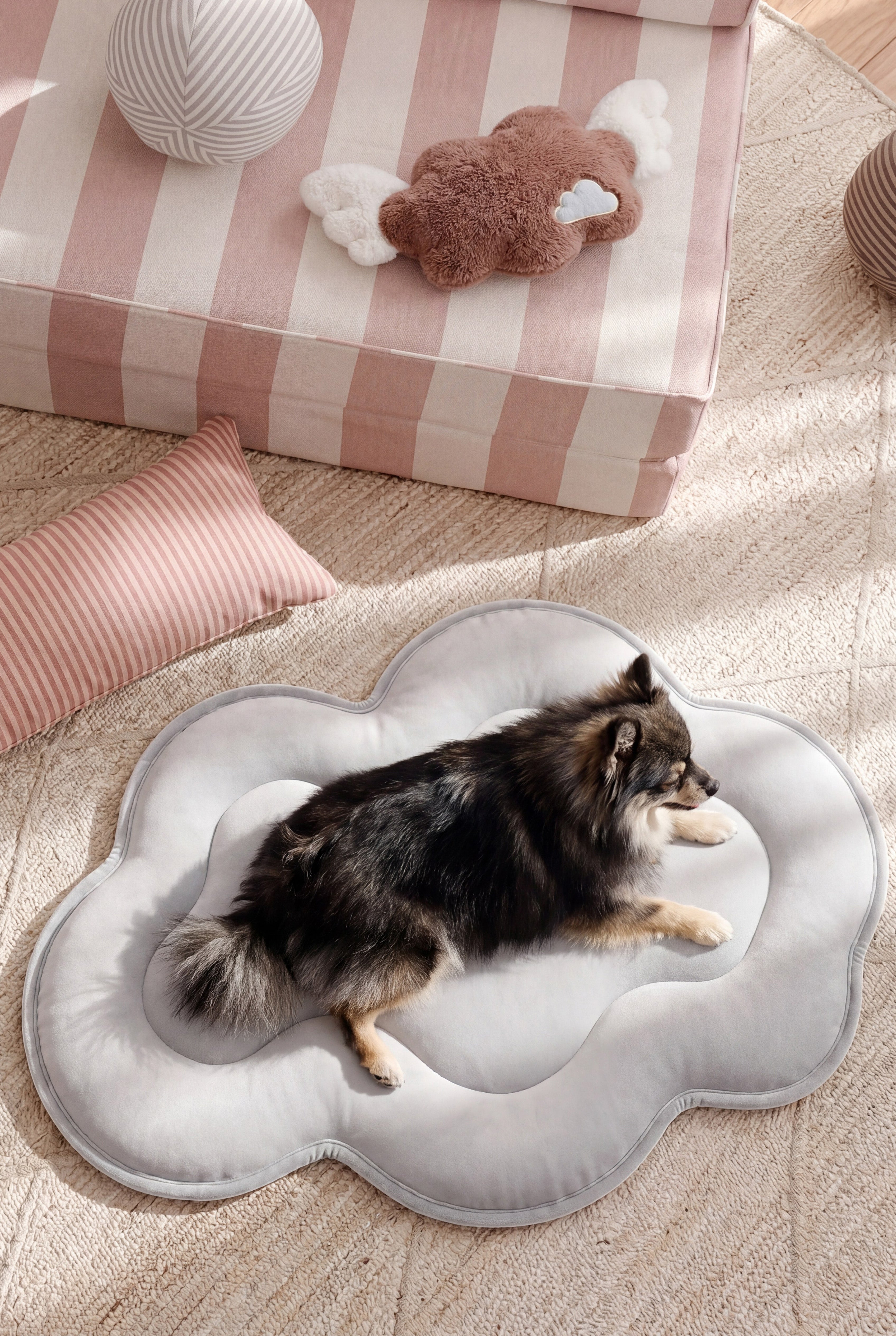 KSIIA Reversible Cloud Pet Mat | Dual-Sided Cool & Plush Bed for Dogs & Cats, Non-Slip & Washable