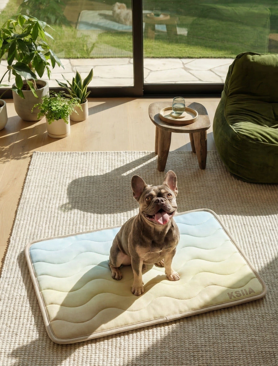 KSIIA Cooling Pet Mat | Ice Silk Summer Bed for Dogs & Cats, Non-Toxic, Breathable & Washable