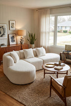 110'' Sectional Sofa with Chaise Lounge，L Shape Boneless Sofa