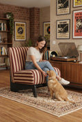 Upholstered Armless Accent Chair With  Solid Wood Legs，Mid Century Modern Accent Chair
