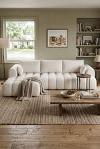 110'' L-Shape Boneless Sectional Sofa with Chaise Lounge | Tufted Cloud Couch with Compression Foam