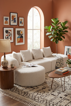110'' Sectional Sofa with Chaise Lounge，L Shape Boneless Sofa